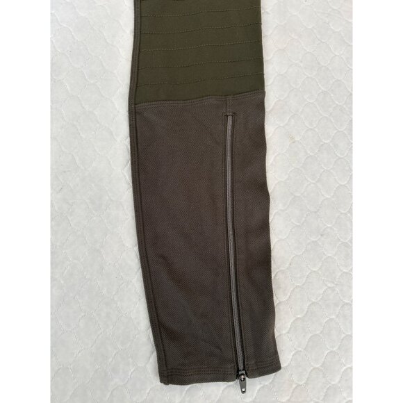 Athleta Trailsetter Motto Motion Athleisure Pants Size 2 Olive Green Ankle Zip - Picture 3 of 10